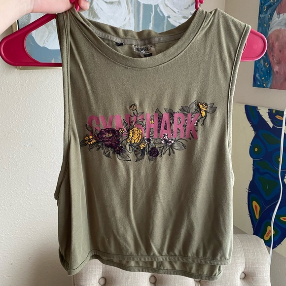 Gymshark Green Floral Crop Top - Picture 6 of 6